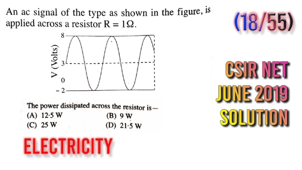 CSIR UGC NET Physical Science June 2019 Voltage Power&nbsp;problem