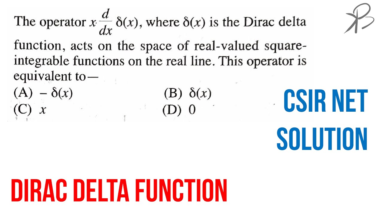 Dirac Delta Function CSIR UGC NET